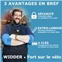 Widder Antivol pliable très sûr | 120 cm | Antivol pliant avec 4 clés et support comme antivol velo electrique | Idéal comme cad