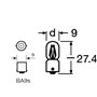 LIGHTWORLD24 10x T4W BA9s lampe de stationnement lampe de voiture 12V 4W poires voiture parking lumière éclairage intérieur écla
