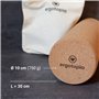 Ergotopia Rouleau de Massage - Rouleau Massage Sport en Liège Écologique Durable - Rouleau d'Automassage Musculaire du Dos - Kit