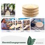 Wiseware - Lot de 25 bols jetables ronds en feuilles de palmier biodégradables - Diamètre 19 cm - Vaisselle de fête bio composta