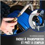 Poppstar Enrouleur de Tuyau d'Air Comprimé Manuel en PVC (20m+1,5m, Diamètre (6x11,5mm)), Raccords 1/4 Pouce BSPT