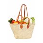 Ibiza Cesta Sac à provisions tressé XXL en feuille de palmier marocain Taille XXL 50 cm Pour homme et femme