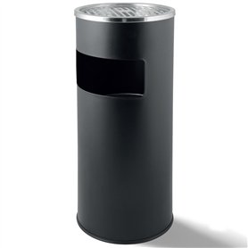 Grafner Cendrier sur pied 2 en 1 en acier inoxydable avec poubelle