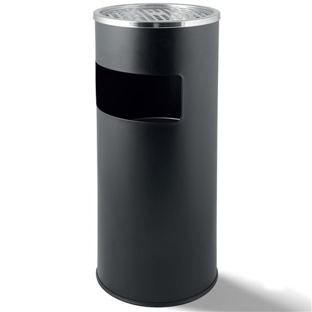 Grafner Cendrier sur pied 2 en 1 en acier inoxydable avec poubelle