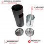 Grafner Cendrier sur pied 2 en 1 en acier inoxydable avec poubelle, 30 litres, seau intérieur amovible, revêtement en poudre mas