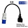 Afeld Elektro Lot de 2 adaptateurs CEE mâle vers fiche Schuko vers prise CEE 230 V 16 A pour camping et camping-car