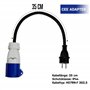 Afeld Elektro Lot de 2 adaptateurs CEE mâle vers fiche Schuko vers prise CEE 230 V 16 A pour camping et camping-car