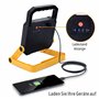 Lampe de chantier à LED 10 W avec batterie externe USB rechargeable rapidement - Lampe d'atelier - Lampe de travail - 4400 mAh -