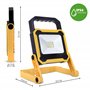 Lampe de chantier à LED 10 W avec batterie externe USB rechargeable rapidement - Lampe d'atelier - Lampe de travail - 4400 mAh -