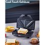 Steinborg Appareil à croque-monsieur XXL - 4 coins - Boîtier Cool-Touch - Revêtement antiadhésif - Appareil à croque-monsieur - 