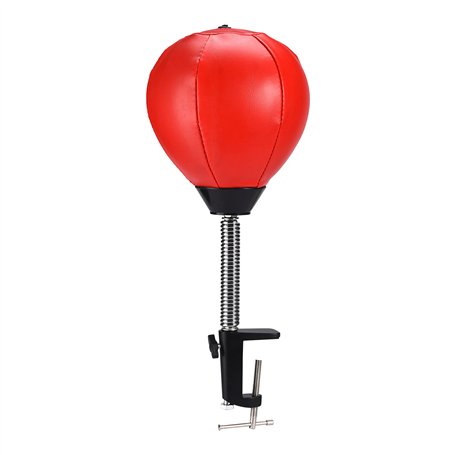 Gamme OfficeWorld - Mini Sac de Boxe de Table Anti-Stress Office World avec Pince de Table - Sac de Boxe Suspendu ou Debout - Sa