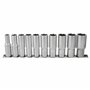 HASKYY Jeu de clés à douille longues - Douilles profondes 1/2" - Douilles hexagonales 10-24 mm - 76 mm - Clé à 6 pans
