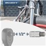 HASKYY Lot de 12 douilles Allen à six pans creux 1/2" 5-22 mm - Jeu de clés à douille hexagonales sur rail