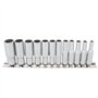 HASKYY Jeu de 12 douilles longues 5/32" à 9/16" (12 pans 1/4") (6,35 mm) - 5 cm de long chacune