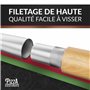 Pizza Divertimento® Pelle à pizza [83 cm] Aluminium inoxydable - Filetage pratique et solide - bords arrondis
