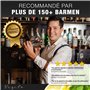 Vezato Verre Moskau Mule [500ml] - Verre en cuivre pour Moskau Mule avec pailles - Verre moscow mule fait main [4 pièces] - Inox