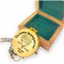 Boussole personnalisée avec gravure et texte au choix - Différents designs - Étui en cuir en laiton - Superbe idée cadeau (aspec