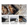 ICQN 465 x 370 x 60 mm - Lot de plaques de cuisson et grilles émaillées pour four et cuisinière - Compatible avec Bosch, Siemens