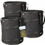 TTL Garden Black Supererior - Lot de 3 sacs de jardin Pop Up - 85 l - Double fond - 260 g/m² - Extra stables - Oxford 600D - 85