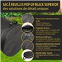 TTL Garden Black Supererior - Lot de 3 sacs de jardin Pop Up - 85 l - Double fond - 260 g/m² - Extra stables - Oxford 600D - 85 