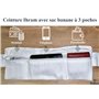 Stilux® Ceinture Ihram Blanche avec Sac Banane pour Hajj et Omra, Sacoche Banane en Coton avec Multi-Poches, Sac Etanche Ajustab