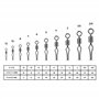 AMZfishing® Lot de 20 émerillons Drop-Shot | Émerillons de pêche | Tourbillons Drop Shot | Kit de tourbillons de pêche | Lot de 