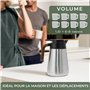5L) - Thermos en Acier Inoxydable 304 à Double Paroi avec Poignée en Imitation Bois - Carafe Isothe