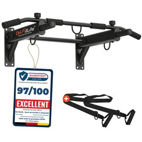 DH FitLife Barre de Traction 4 en 1 pour Montage Mural