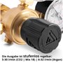 STAHLWERK Mini-détendeur ST-215 selon la norme DIN EN ISO 2503 Régulateur de pression jusqu'à 200 bar en laiton de haute qualité