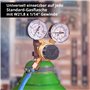 STAHLWERK Mini-détendeur ST-215 selon la norme DIN EN ISO 2503 Régulateur de pression jusqu'à 200 bar en laiton de haute qualité