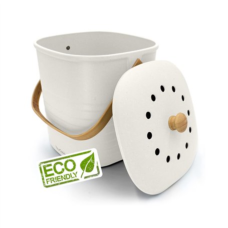 YourCasa poubelle compost cuisine - 4L composteur cuisine pour déchets organiques de cuisine - poubelles à compost avec filtre à