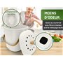 YourCasa poubelle compost cuisine - 4L composteur cuisine pour déchets organiques de cuisine - poubelles à compost avec filtre à