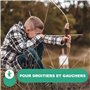 Abowllon® Kit Arc et Flèches Enfant - Arc en Bois avec 10 Flèches, Carquois en Bois et 3 Cibles - Set Tir à l'arc Enfant - Arc E