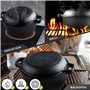 LIEBTHAL Marmite en Fonte pour Cuire du Pain - Robuste Avec Insert en Silicone Antiadhésif - Moule à Pain Déjà Brûlé Avec Couver
