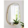 Dekoleidenschaft Miroir Mural Doré 40 x 60 cm - Décoratif Asymétrique pour Salle de Bain