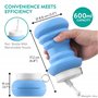 Cynpel Bidet Portable Soin Post-Partum - 600ml Peri Bottle Femmes - Douche Intime Perinée Jet à l'Envers - Pompe Lavage de Voyag
