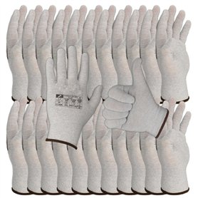 Minadax ESD Lot de 12 paires de gants antistatiques fins Taille S/7 Pour réparation