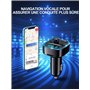 Mohard Bluetooth Voiture, Transmetteur FM Bluetooth 5.3 Adaptateur Radio Lecteur de Musique Kit Bleutooth sans Fil, Appel Main L