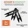 Lot de 3 mini-sécateurs – Ciseaux en acier inoxydable pour plantes et précision – Idéal pour tailler bourgeons, feuilles et fils