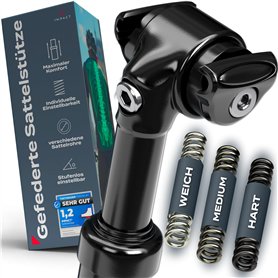 IMPACT® Tige de Selle à Ressort SoftPost [3 Ressorts] - Éléments de Suspension pour Soulager la Colonne - Diamètre 27