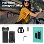 Impact® PortaLock 15 – Antivol pliable à combinaison pour vélo – Niveau de sécurité 15 – 110 cm avec support – Antivol pliable r