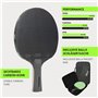 BallX Pro Carbon AeroSpin 6000 Raquette de tennis de table professionnelle en carbone 5 étoiles Raquette de tennis de table prof
