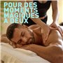 JUST LOVE Huile de Massage sensuelle avec un parfum envoûtant de chocolat blanc – pour des massages intimes en couple et des mom