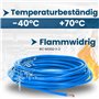 Kalitec Câble H07V-K 16 mm² Bleu - 2 m - Flexible - Toron - Câblage à Fils Fins - Pour Armoire de Compteur et de Commande