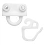 Glisseur pour Rideaux Compatible avec IKEA KVARTAL Galet et Crochet Patin Accroche Rideaux (24 Sets)