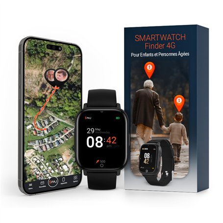 PAJ SMARTWATCH Finder 4G pour Enfants & Personnes âgées/démence - Traceur GPS