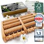 HELDSON® Rouleau de Massage en Bois • Appareil de Massage des Pieds • Drainage Lymphatique & Solution de Relaxation Manuel • Thé