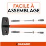 Gakago Support mural pour pneus - Jeu de 4 supports pour jantes avec vis et chevilles et instructions de montage - Support mural