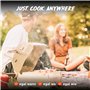 SKOTTI Cap, Couvercle en Acier Inoxydable pour Grill, emboîtable, idéal pour Le Camping et Les grillades en Plein air