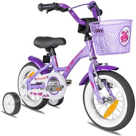 PROMETHEUS BICYCLES Velo Enfant 3 Ans - vélo Fille 12 Pouces a Roulette pour 3 a 5 Ans - Petite Princesse en Violet